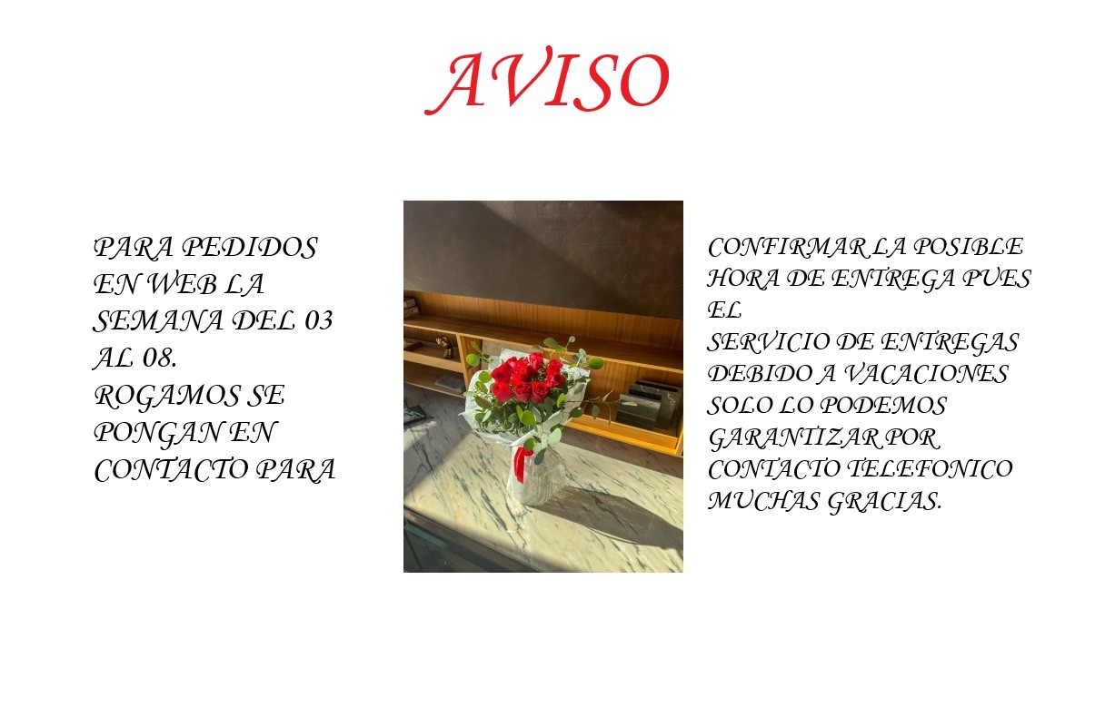 AVISO PARA ENTREGAS